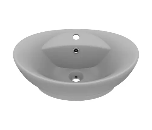 Valamu Ülevooluga, Ovaalne Matt Helehall 58,5X39 Cm Keraamiline