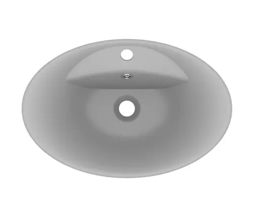 Valamu Ülevooluga, Ovaalne Matt Helehall 58,5X39 Cm Keraamiline