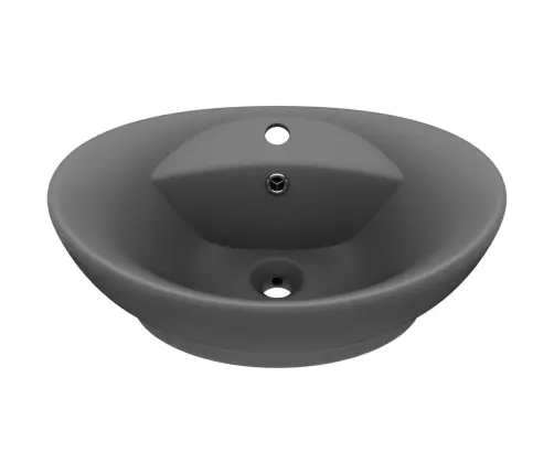 Valamu Ülevooluga, Ovaalne Matt Tumehall 58,5X39 Cm Keraamiline
