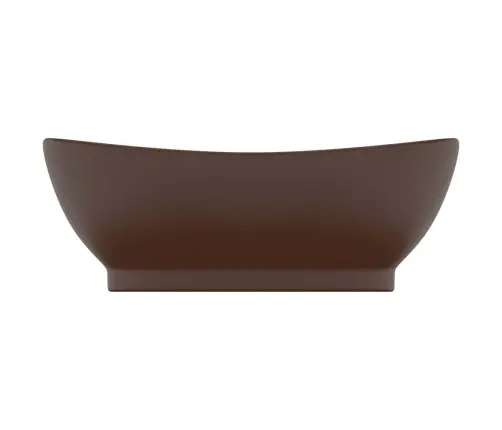 Izlietne, 58,5X39 Cm, Ovāla, Matēta Tumši Brūna Keramika Vidaxl
