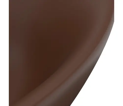 Izlietne, 58,5X39 Cm, Ovāla, Matēta Tumši Brūna Keramika Vidaxl