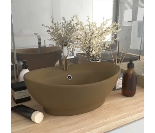 Prabangus Praustuvas, Matinis Kreminis, 58,5X39cm Keramika