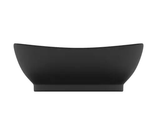 Valamu Ülevooluga, Ovaalne Matt Must 58,5 X 39 Cm Keraamiline