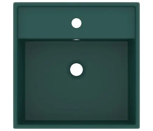 Izlietne, 41X41 Cm, Kvadrāta Forma, Matēta Tumši Zaļa Keramika Vidaxl