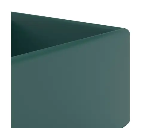 Izlietne, 41X41 Cm, Kvadrāta Forma, Matēta Tumši Zaļa Keramika Vidaxl