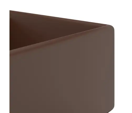 Izlietne, 41X41 Cm, Kvadrāta Forma, Matēta Tumši Brūna Keramika Vidaxl