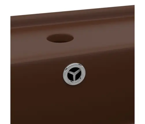 Izlietne, 41X41 Cm, Kvadrāta Forma, Matēta Tumši Brūna Keramika Vidaxl