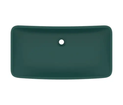 Izlietne, Taisnstūra, 71X38 Cm, Matēta Tumši Zaļa Keramika Vidaxl