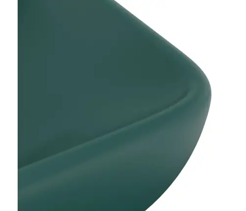 Izlietne, Taisnstūra, 71X38 Cm, Matēta Tumši Zaļa Keramika Vidaxl