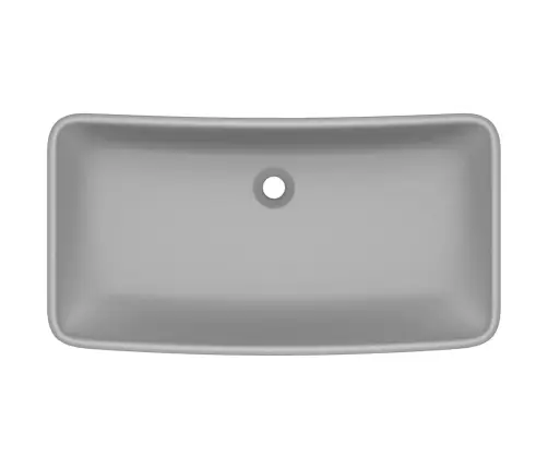 Prabangus Praustuvas, Pilkas, 71X38cm Keramika, Stačiakampis