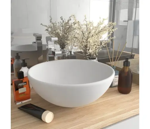 Luksuslik Valamu Ümar, Matt Valge, 32,5 X 14 cm Keraamiline