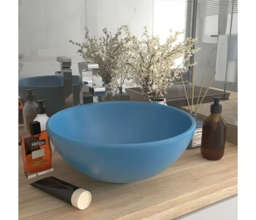 Luksuslik Valamu Ümar, Matt Helesinine, 32,5X14 cm Keraamiline