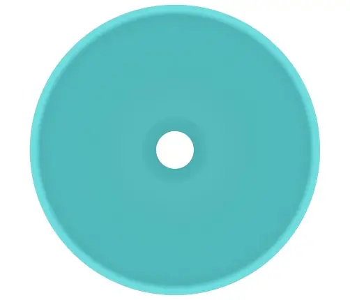 Izlietne, Apaļa, 32,5X14 Cm, Matēta Gaiši Zaļa Keramika Vidaxl