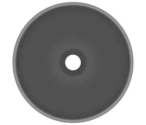 Izlietne, Apaļa, 32,5X14 Cm, Matēta Tumši Pelēka Keramika Vidaxl