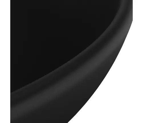 Prabangus Praustuvas, Matinis Juodas, 32,5X14cm Keramika