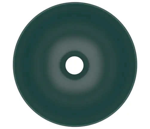 Vannasistabas Izlietne, Apaļa, Matēta, Tumši Zaļa Keramika Vidaxl