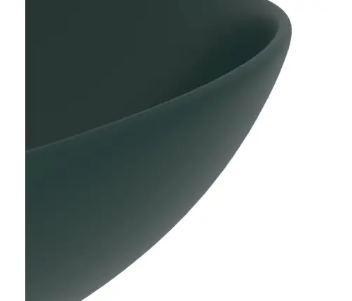 Vannasistabas Izlietne, Apaļa, Matēta, Tumši Zaļa Keramika Vidaxl