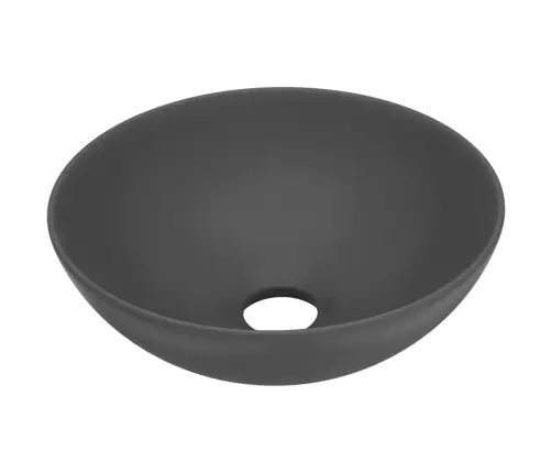 Vannasistabas Izlietne, Apaļa, Matēta, Tumši Pelēka Keramika Vidaxl