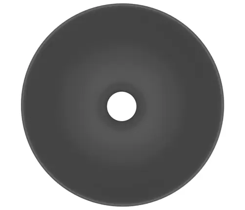 Vannasistabas Izlietne, Apaļa, Matēta, Tumši Pelēka Keramika Vidaxl