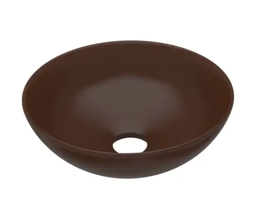 Vannasistabas Izlietne, Apaļa, Matēta, Tumši Brūna Keramika Vidaxl