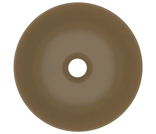 Vannasistabas Izlietne, Apaļa, Matēta, Krēmkrāsas Keramika Vidaxl