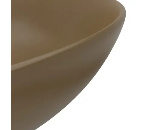 Vannasistabas Izlietne, Apaļa, Matēta, Krēmkrāsas Keramika Vidaxl