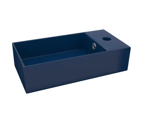 Vannitoa Valamu Ülevooluavaga, Keraamiline, Tumesinine