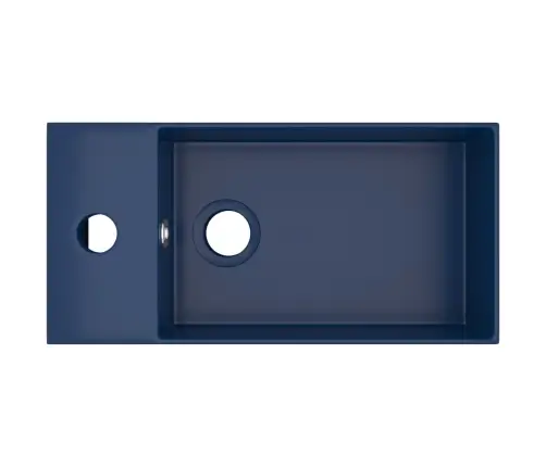 Vannitoa Valamu Ülevooluavaga, Keraamiline, Tumesinine