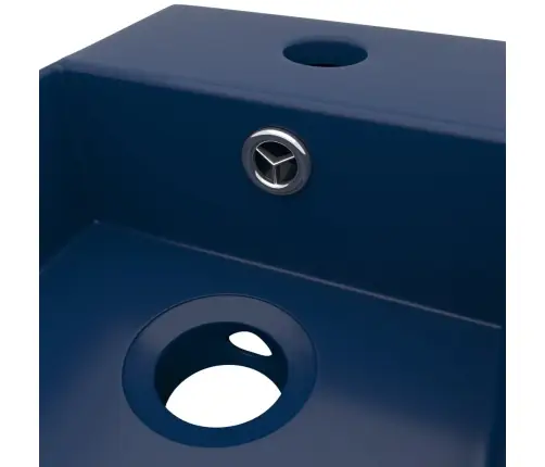 Vannitoa Valamu Ülevooluavaga, Keraamiline, Tumesinine