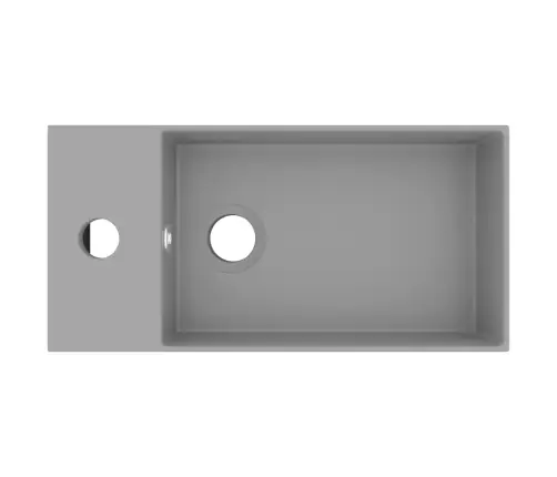 Vannitoa Valamu Ülevooluavaga, Keraamiline, Helehall