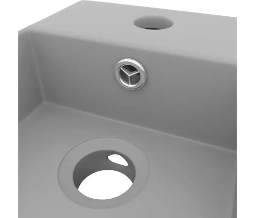 Vannitoa Valamu Ülevooluavaga, Keraamiline, Helehall