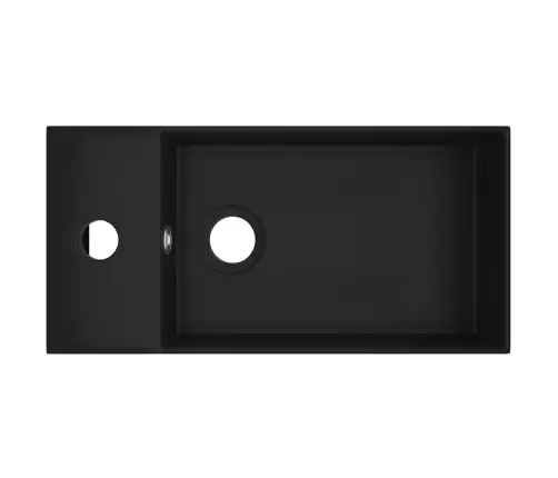 Vannitoa Valamu Ülevooluavaga, Keraamiline, Matt Must