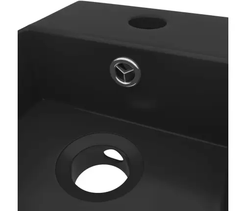 Vannitoa Valamu Ülevooluavaga, Keraamiline, Matt Must