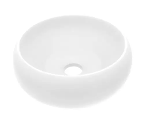 Prabangus Praustuvas, Matinis Baltas, 40X15cm Keramika