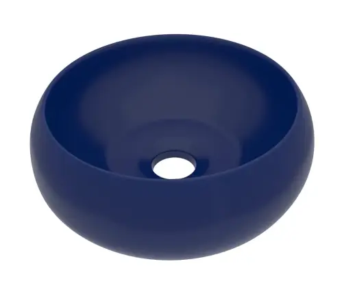 Prabangus Praustuvas, Matinis Mėlynas, 40X15cm Keramika