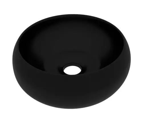 Prabangus Praustuvas, Matinis Juodas, 40X15cm Keramika