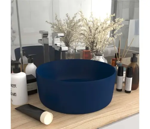 Prabangus Praustuvas, Matinis Mėlynas, 40X15cm Keramika