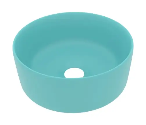 Izlietne, Apaļa, 40X15 Cm, Matēta Gaiši Zaļa Keramika Vidaxl