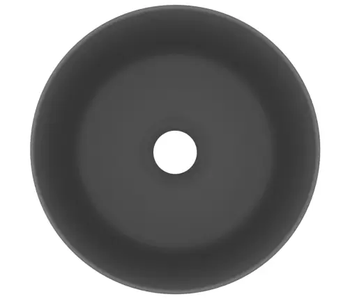 Izlietne, Apaļa, 40X15 Cm, Matēta Tumši Pelēka Keramika Vidaxl