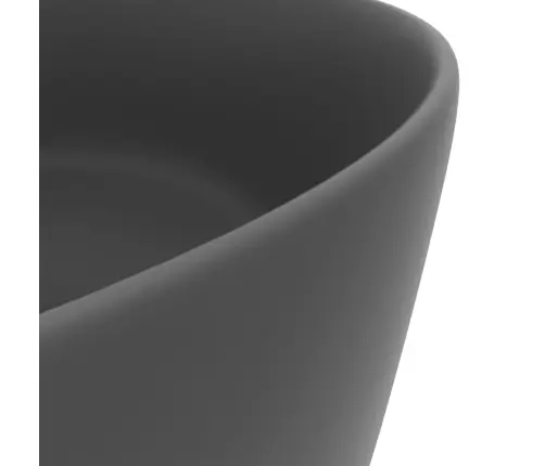 Izlietne, Apaļa, 40X15 Cm, Matēta Tumši Pelēka Keramika Vidaxl