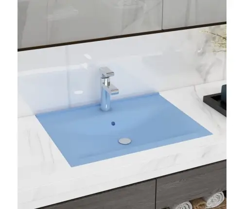 Izlietne, 60X46 Cm, Matēta Gaiši Zila Keramika Vidaxl