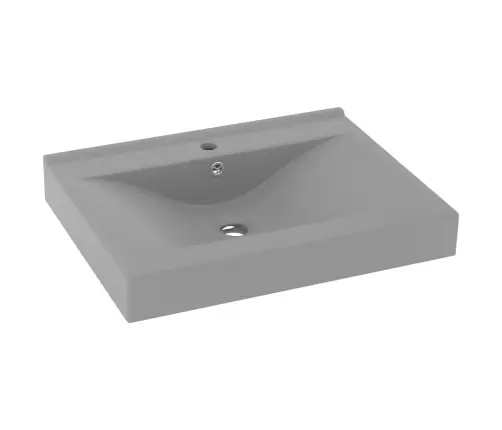 Izlietne, 60X46 Cm, Matēta Gaiši Pelēka Keramika Vidaxl