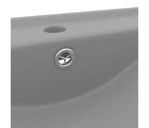 Izlietne, 60X46 Cm, Matēta Gaiši Pelēka Keramika Vidaxl