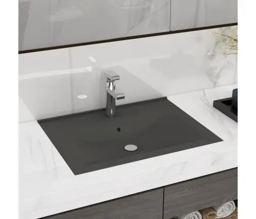 Prabangus Praustuvas, Matinis Pilkas, 60X46cm Keramika