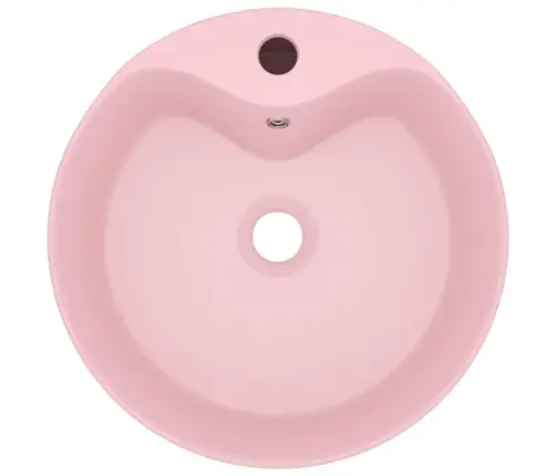 Izlietne Ar Noteci, 36X13 Cm, Matēta Rozā Keramika Vidaxl
