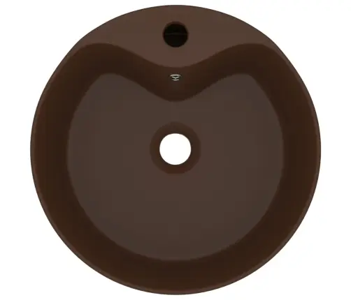 Prabangus Praustuvas, Matinis Rudas, 36X13cm Keramika