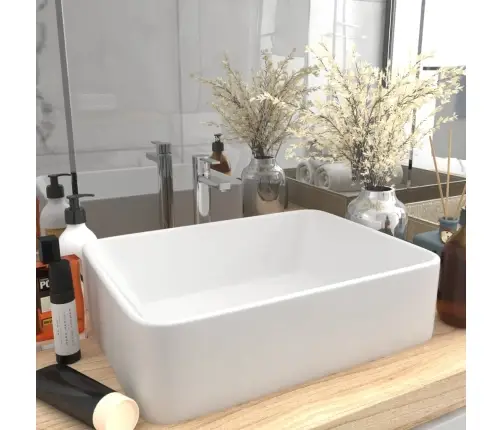 Izlietne, 41X30X12 Cm, Matēta Balta Keramika Vidaxl