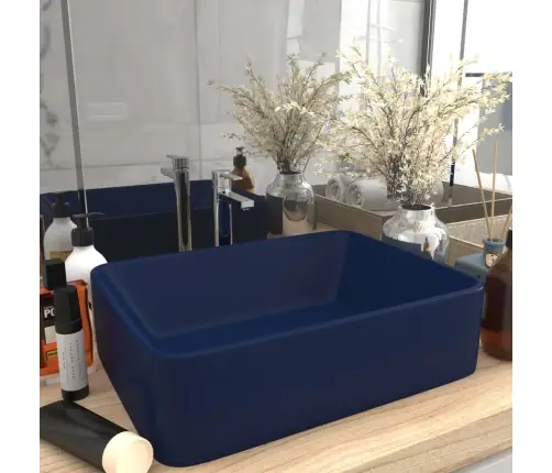 Izlietne, 41X30X12 Cm, Matēta Tumši Zila Keramika Vidaxl