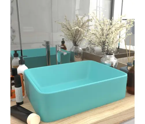 Izlietne, 41X30X12 Cm, Matēta Gaiši Zaļa Keramika Vidaxl