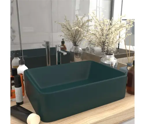 Prabangus Praustuvas, Matinis Žalias, 41X30X12cm Keramika